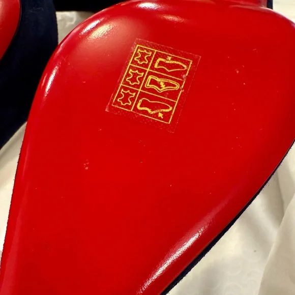 Christian Louboutin Dark Blue Suede Heels - Picture 9 of 11